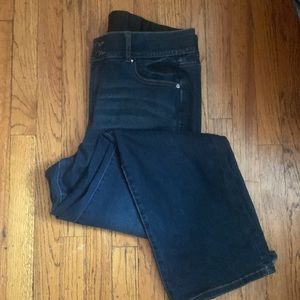 LANE BRYANT DARK HIGH RISE ESSENTIAL STRETCH BOOT CUT JEANS SZ 18